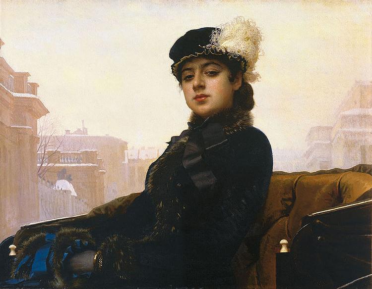 Ivan Kramskoi Portrait of an unknown woman, oil painting image